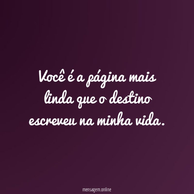Você é a página mais linda que