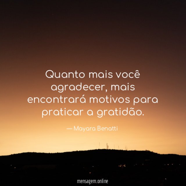Quanto mais você agradecer