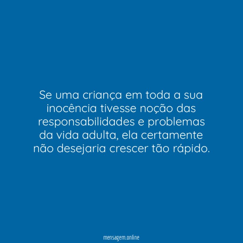 Se uma criança em toda a sua inocência