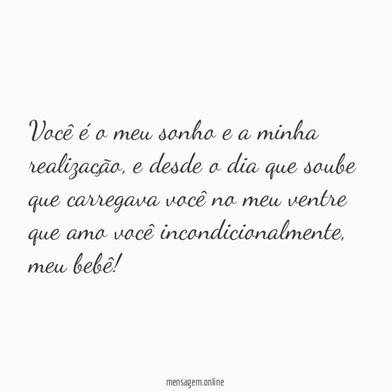 Você é o meu sonho e a minha realização