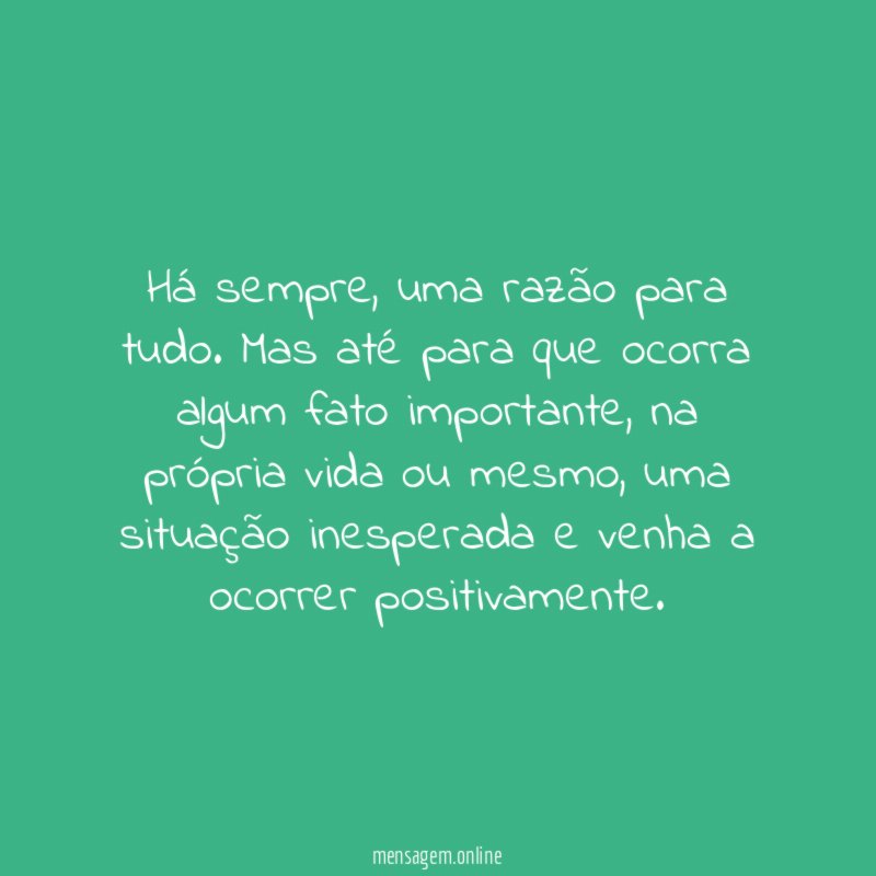 Há sempre