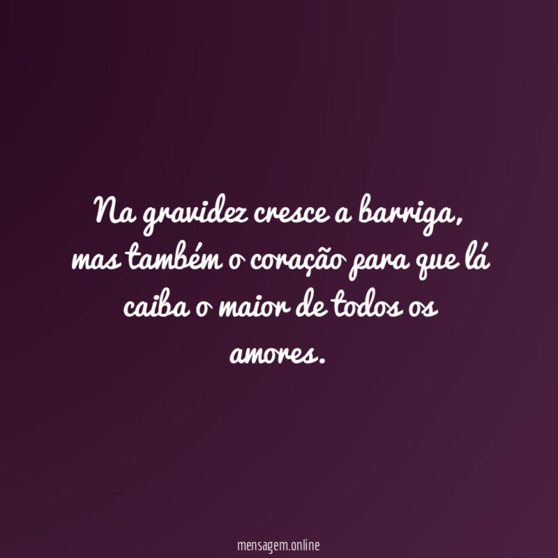 Na gravidez cresce a barriga