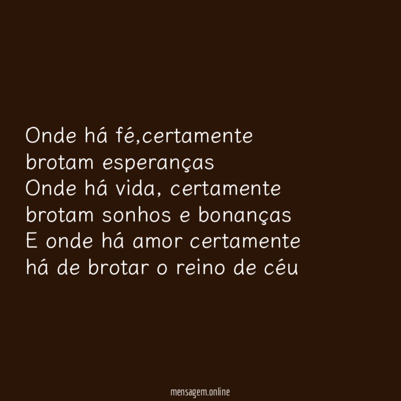 Onde há fé