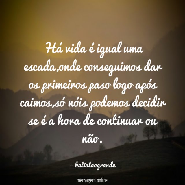 há vida é igual uma escada
