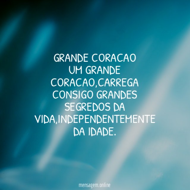 GRANDE CORACAO Um grande coracao