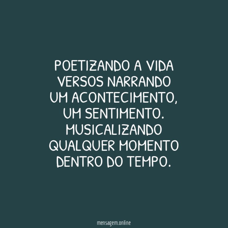 POETIZANDO A VIDA