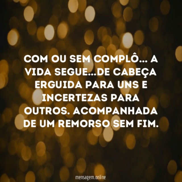 Com ou sem complô
