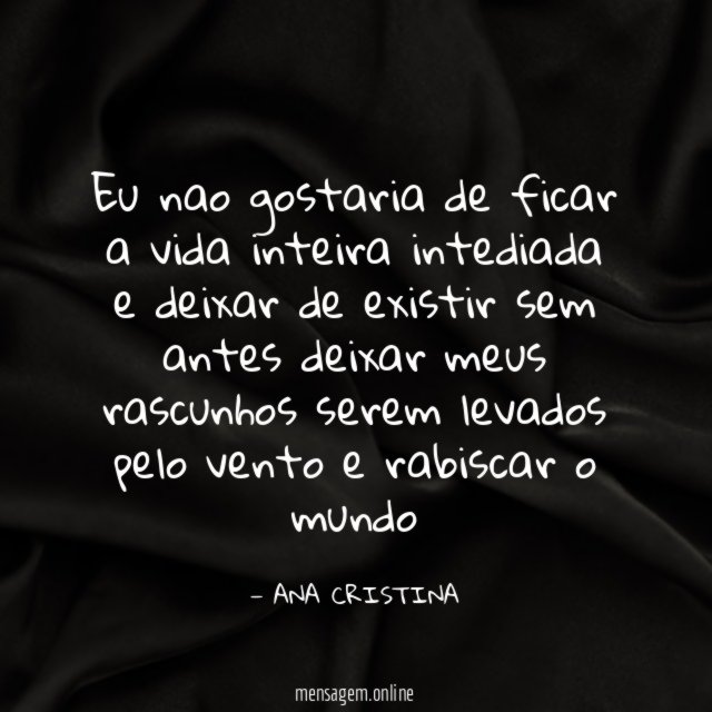 eu nao gostaria de ficar a vida inteira