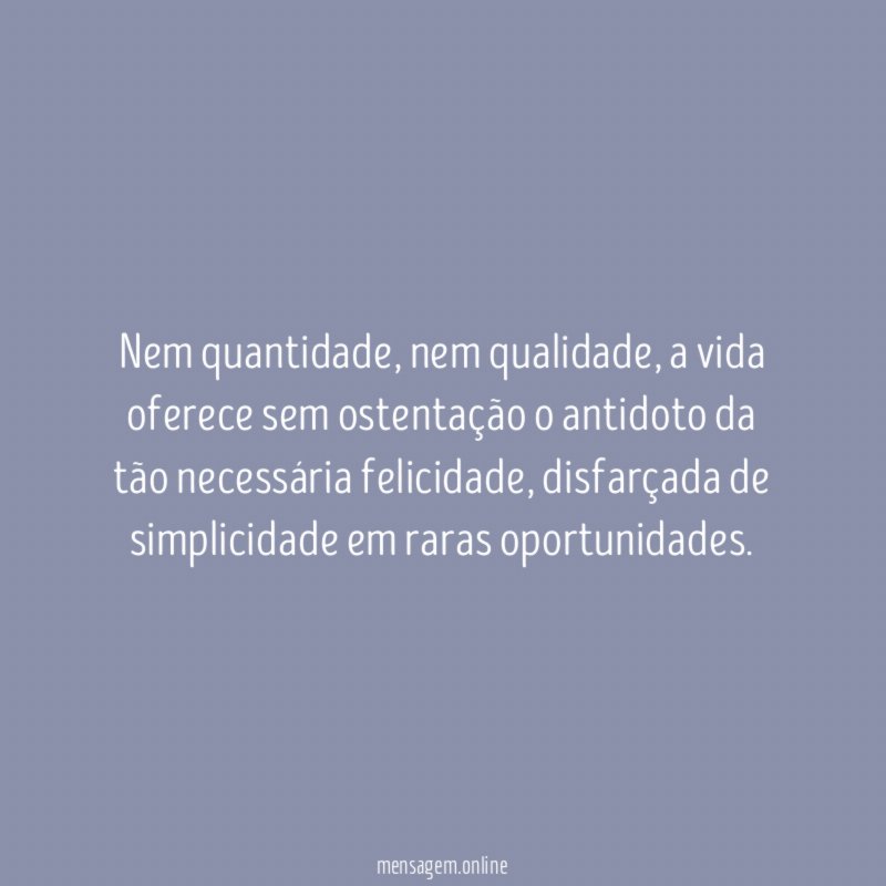 Nem quantidade