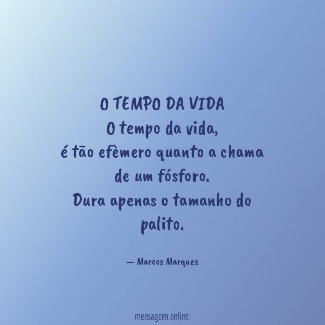 O TEMPO DA VIDA