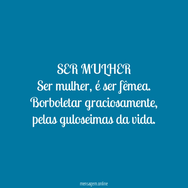 SER MULHER
