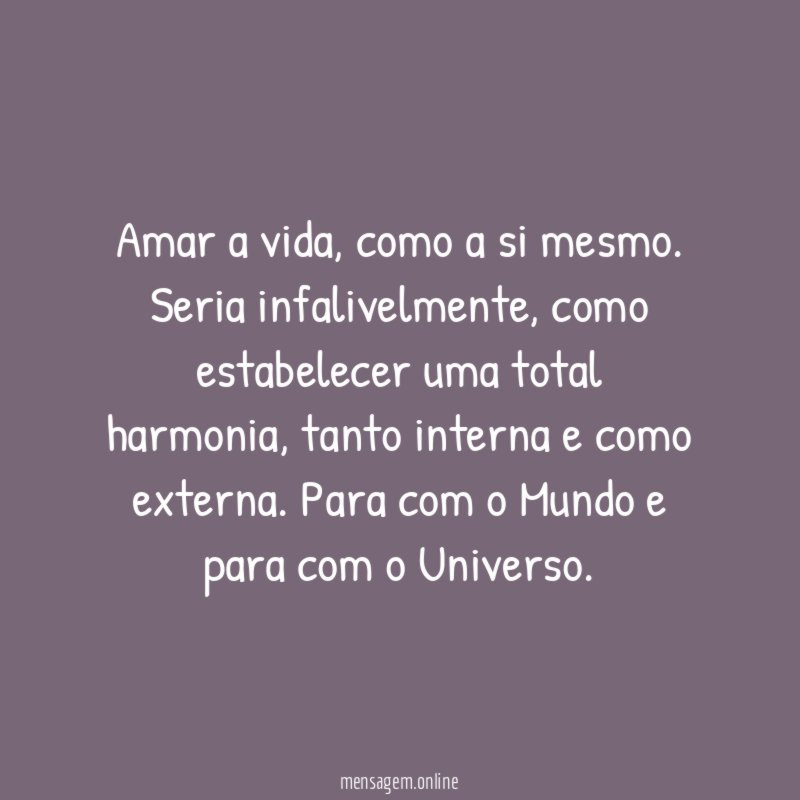 Amar a vida