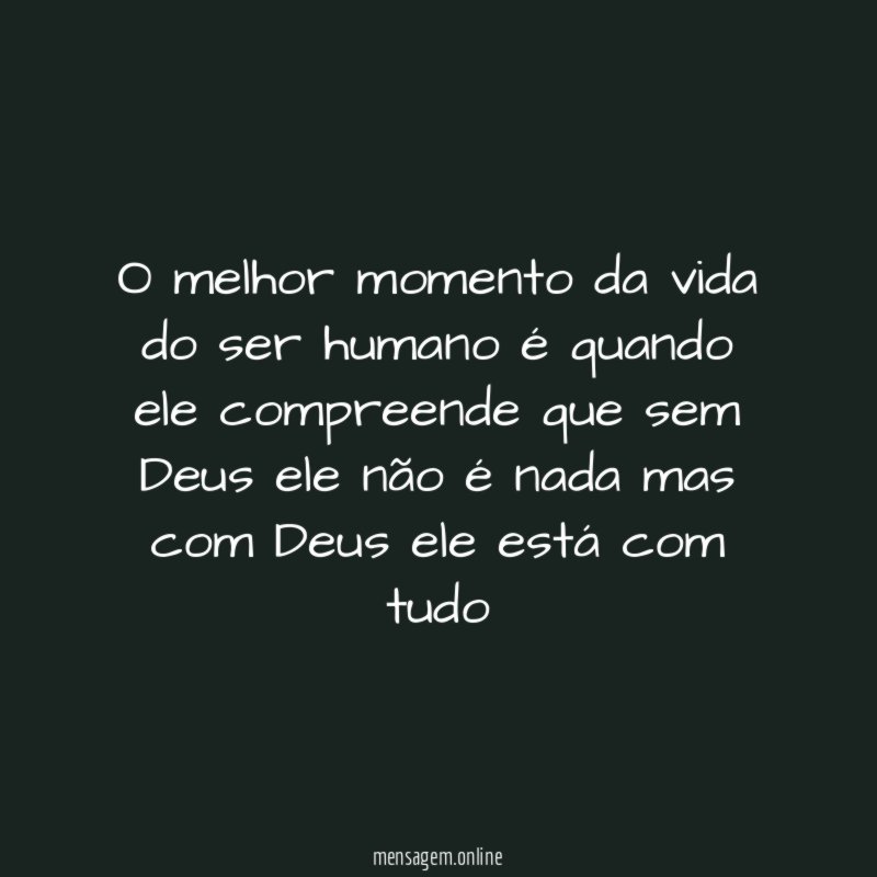 O melhor momento da vida do ser humano