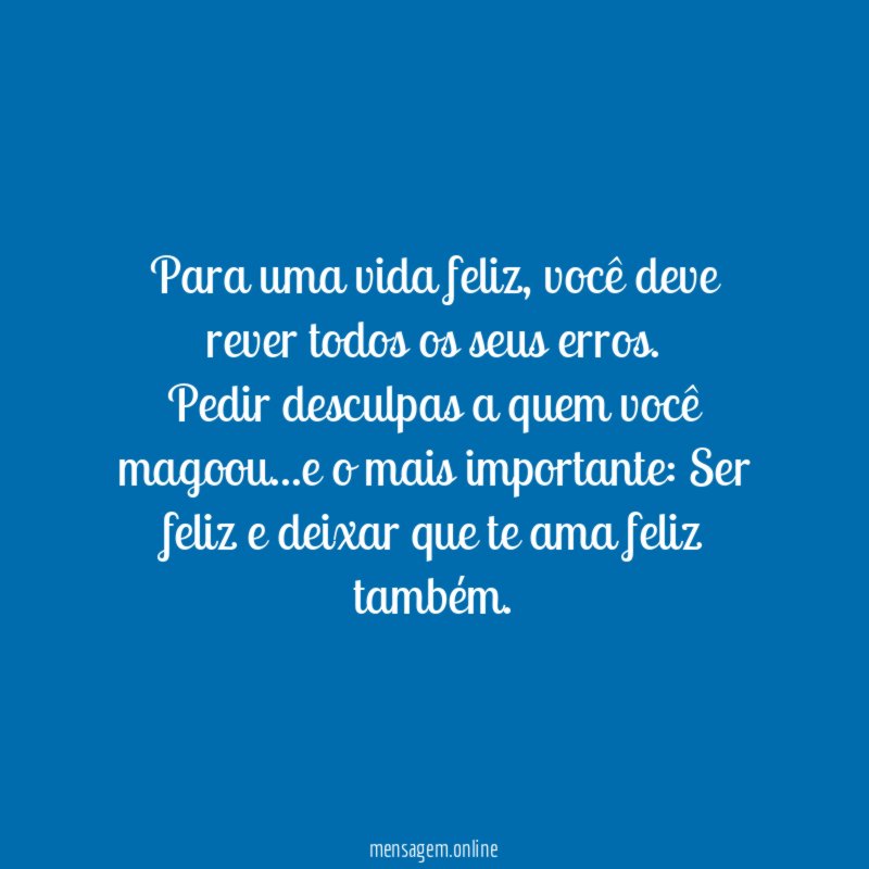 Para uma vida feliz