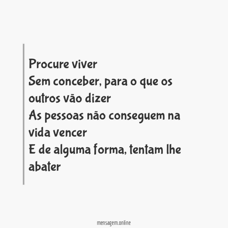 Procure viver Sem conceber