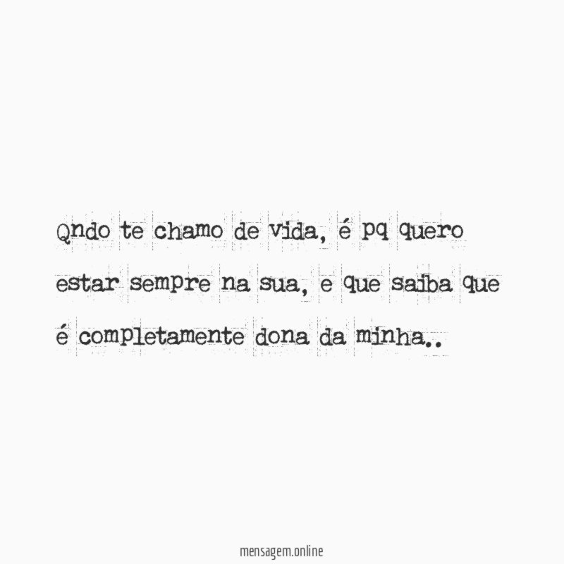 Qndo te chamo de vida