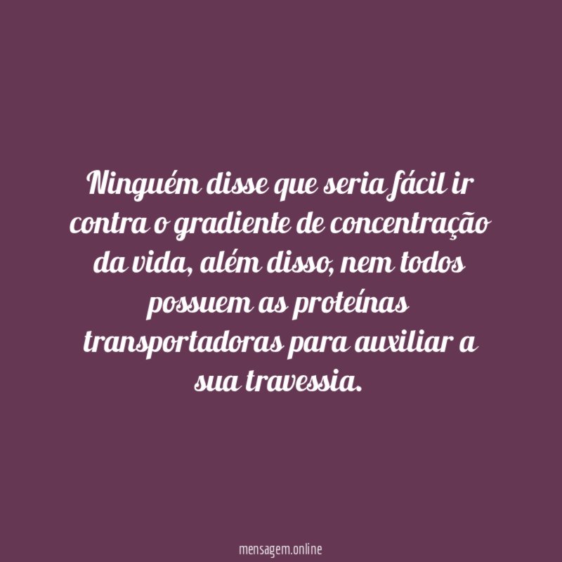 Ninguém disse que seria fácil ir contra