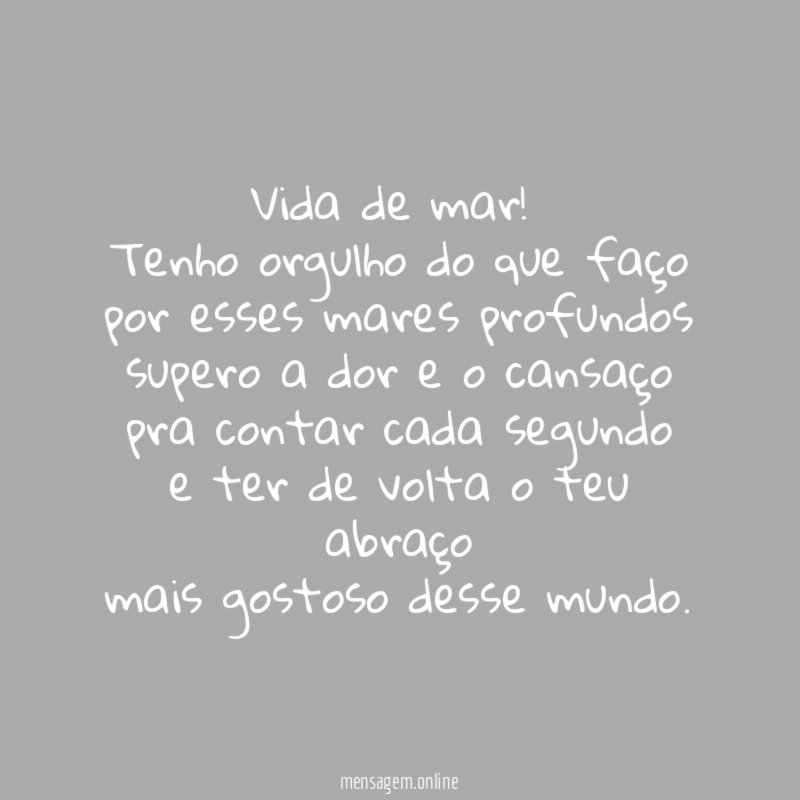 Vida de mar!