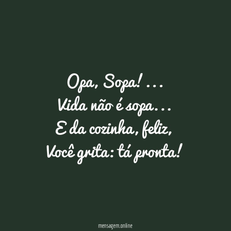 Opa, Sopa!…