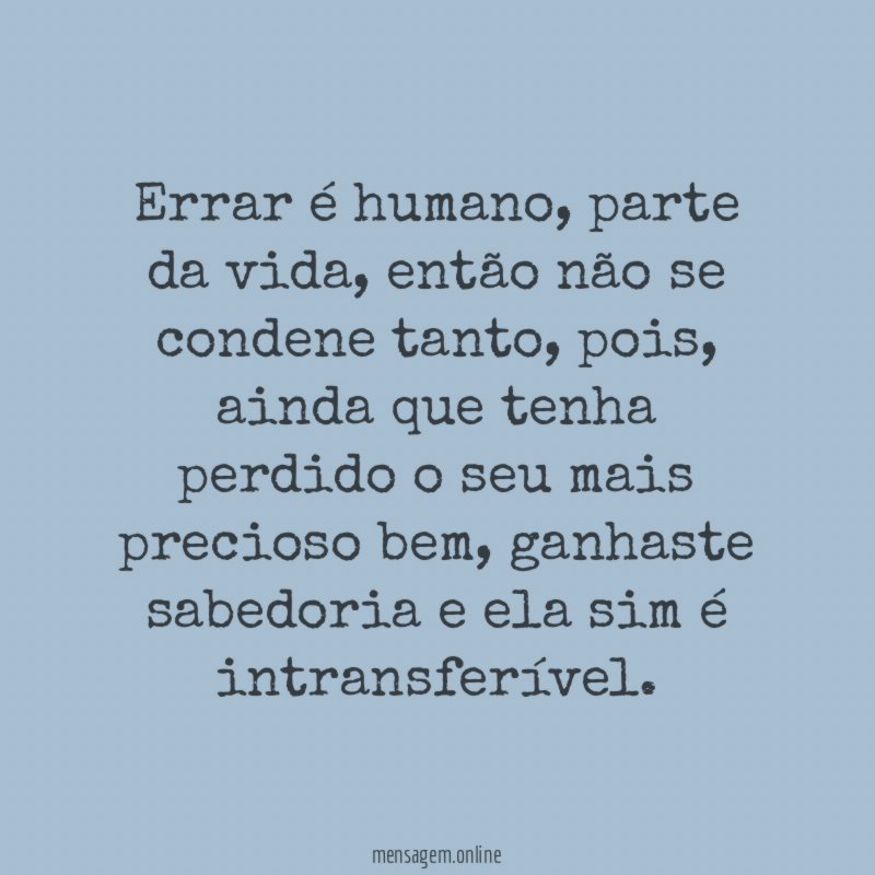 Errar é humano