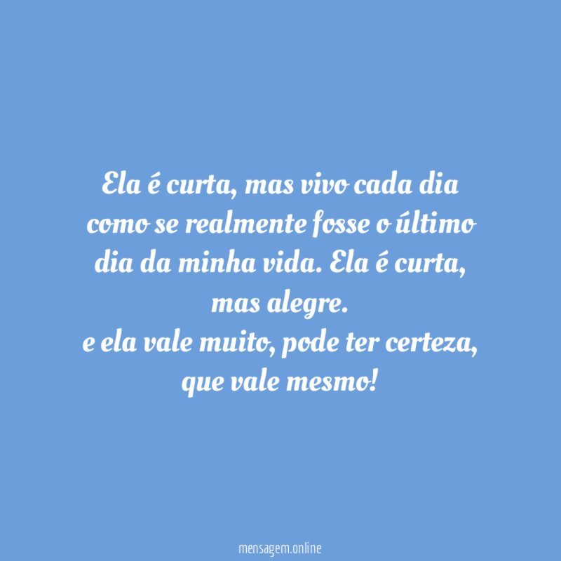 Ela é curta