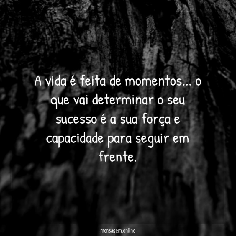 A vida é feita de momentos