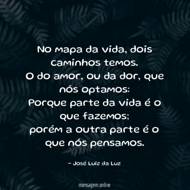 No mapa da vida