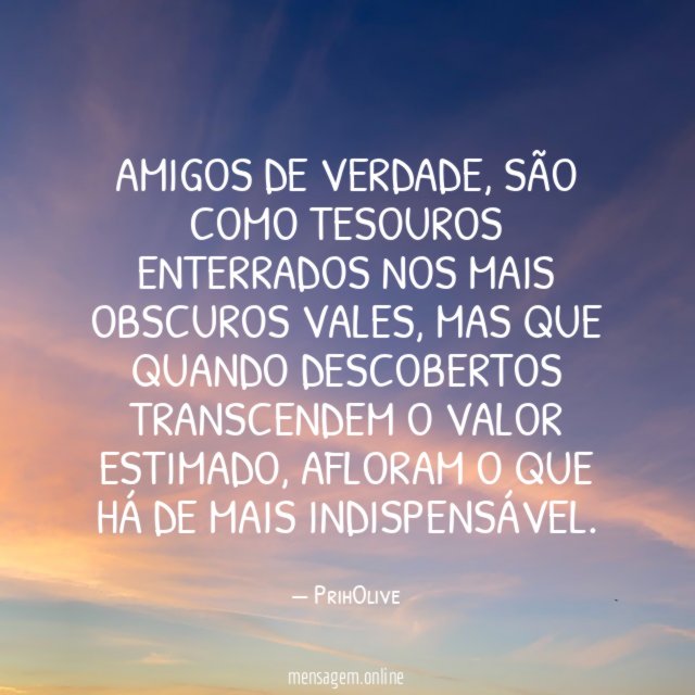 Amigos de verdade