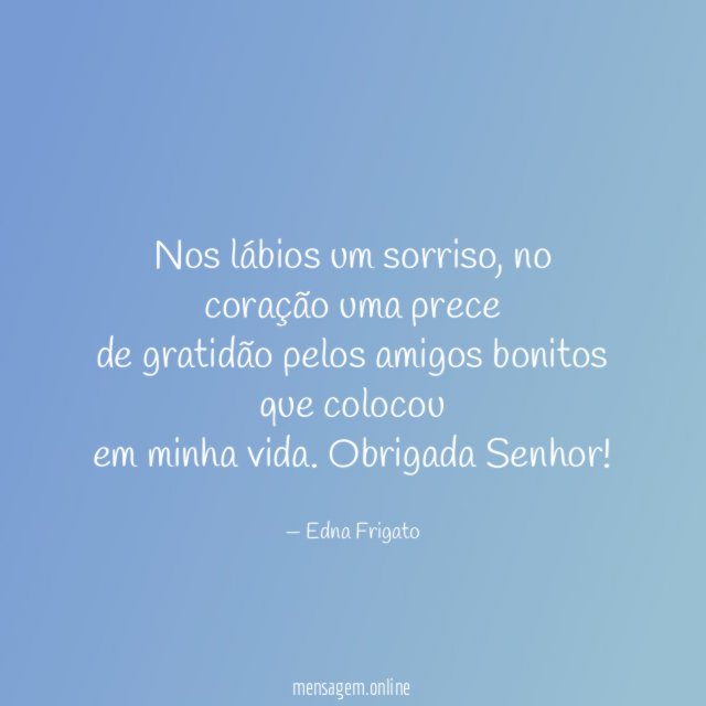 Nos lábios um sorriso