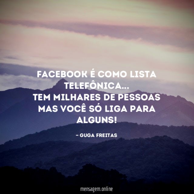 Facebook é como lista telefônica