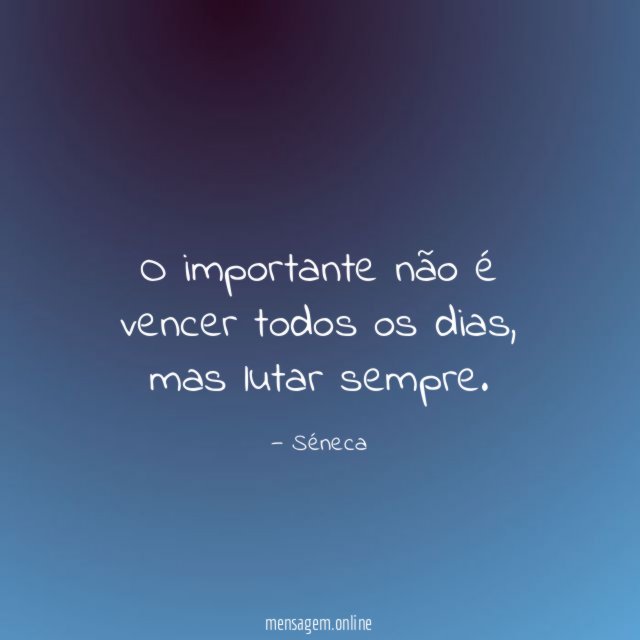 O importante não é vencer todos os dias