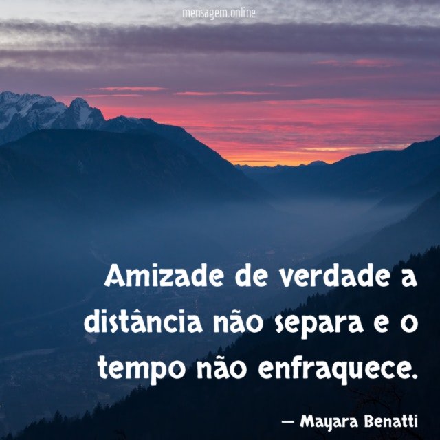 Amizade de verdade a distância não separa