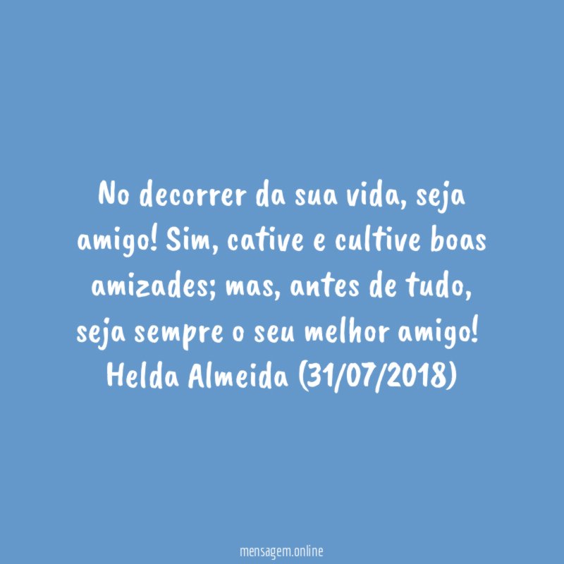 No decorrer da sua vida