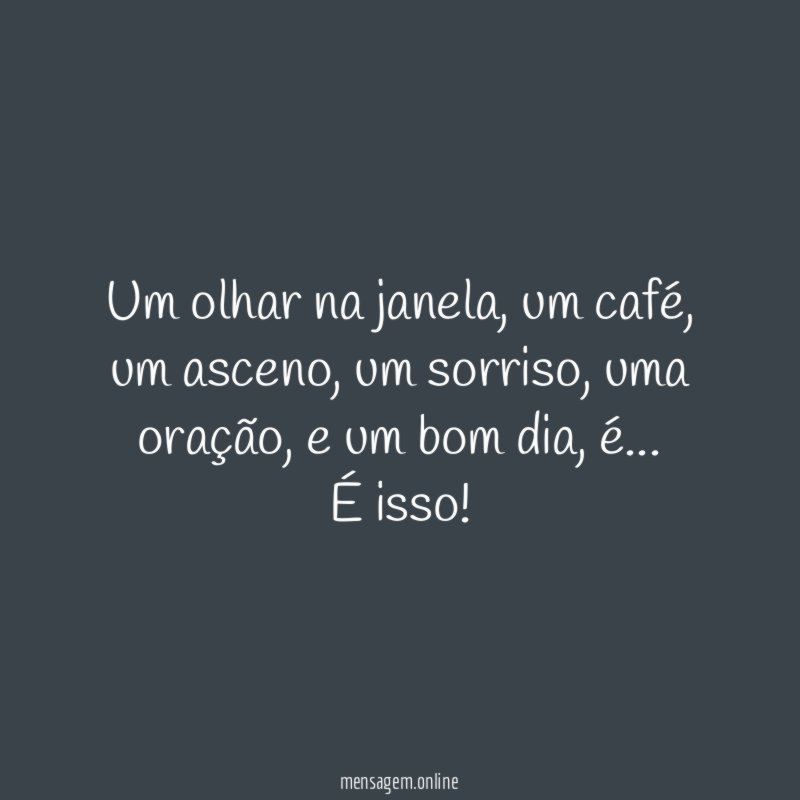 Um olhar na janela