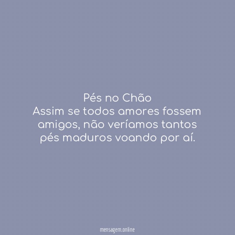 Pés no Chão