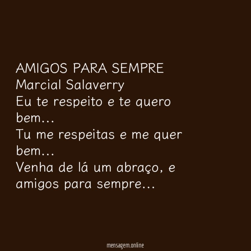 AMIGOS PARA SEMPRE
Marcial Salaverry