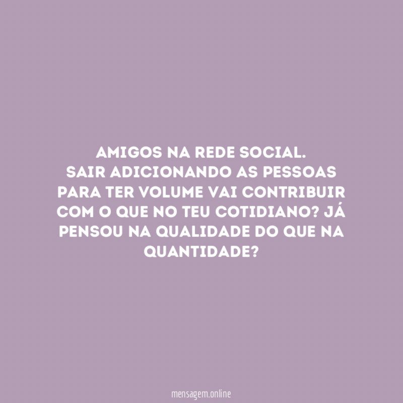 Amigos na rede social