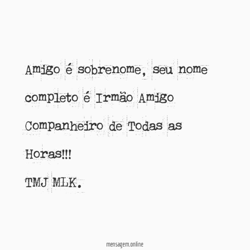 Amigo é sobrenome