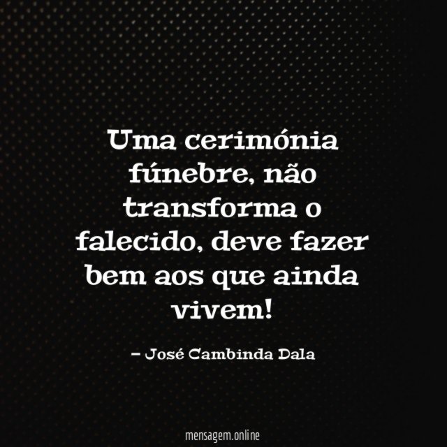 Uma cerimónia fúnebre