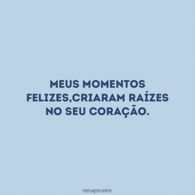 Meus momentos felizes