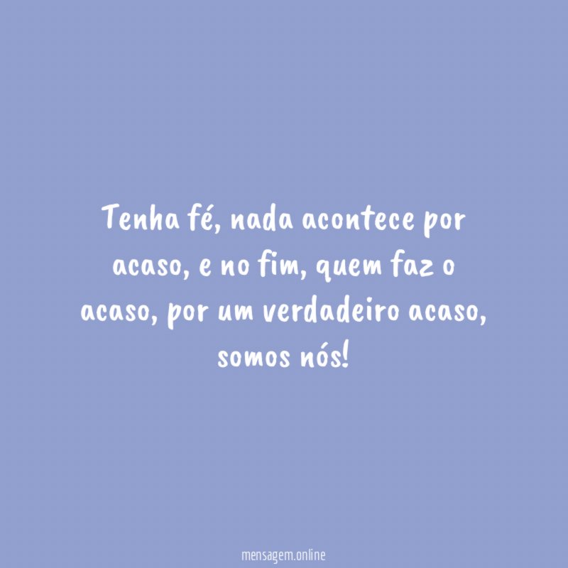 Tenha fé