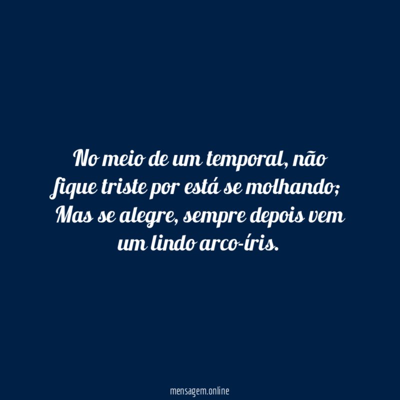 No meio de um temporal