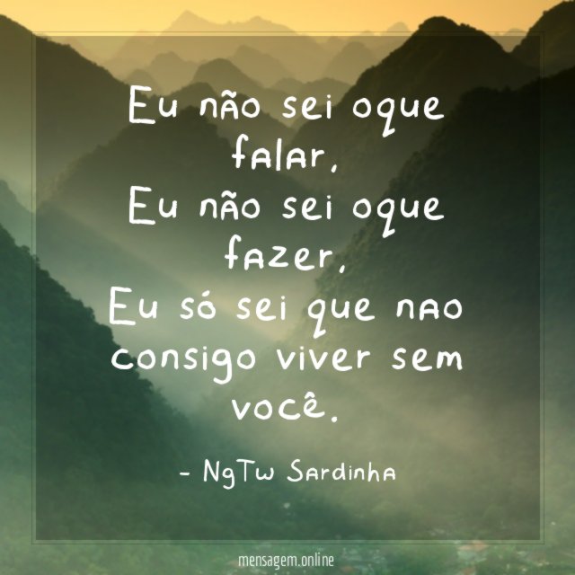 Eu não sei oque falar