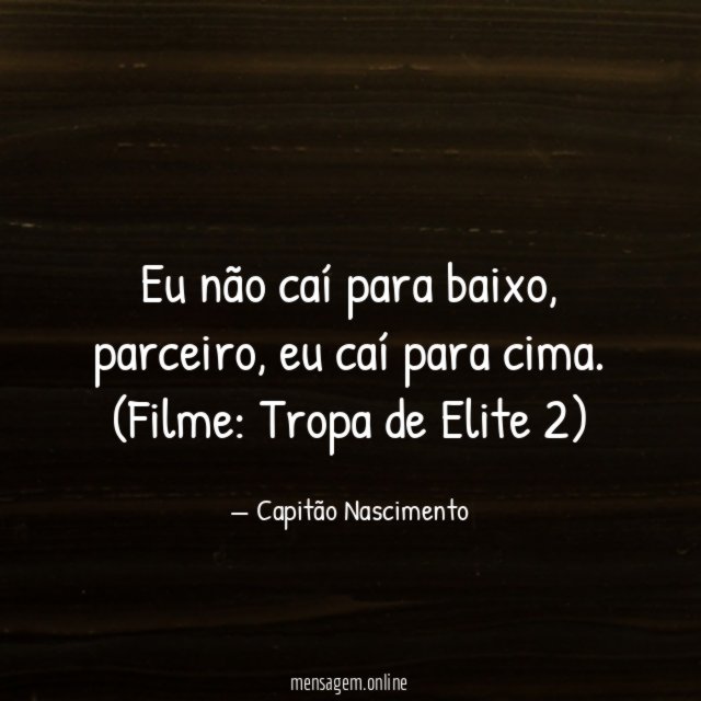 Eu não caí para baixo