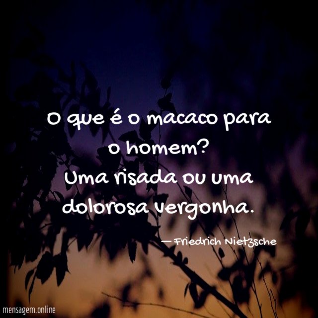 O que é o macaco para o homem