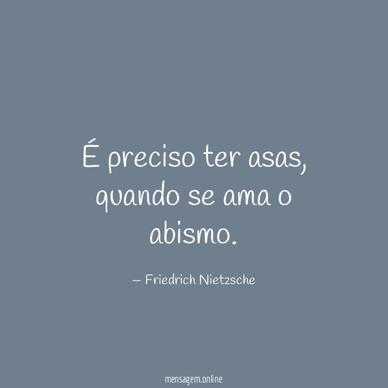 É preciso ter asas