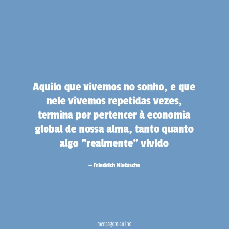 Aquilo que vivemos no sonho