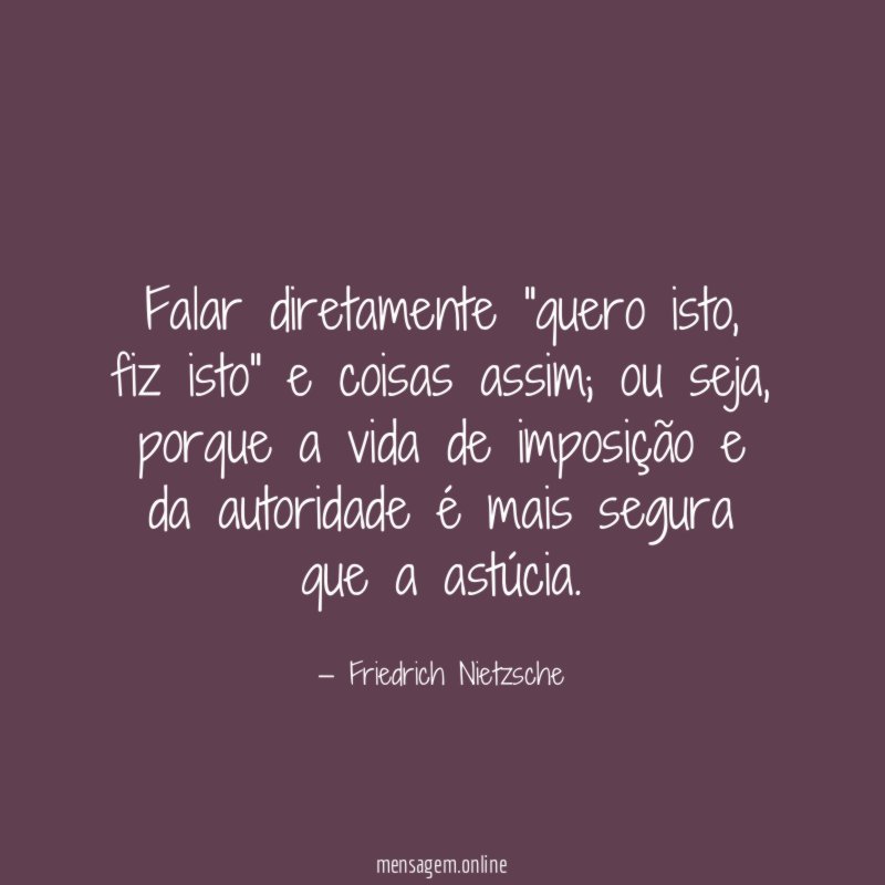 Falar diretamente "quero isto