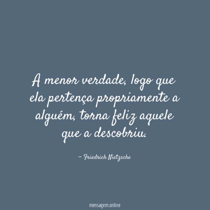 A menor verdade