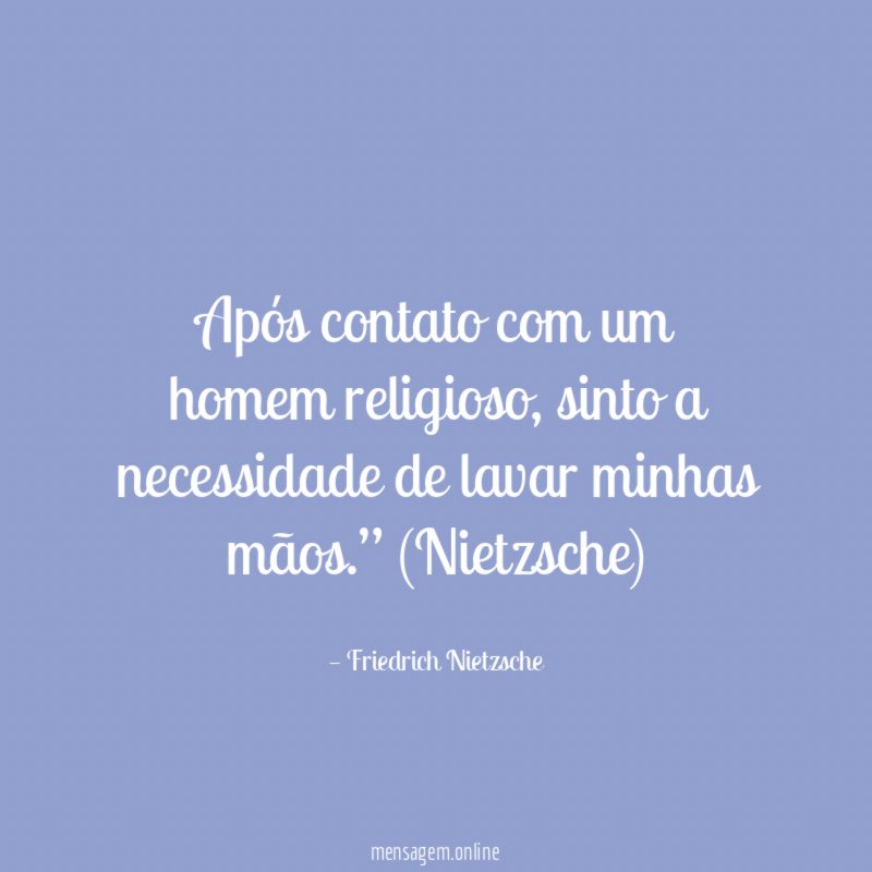 Após contato com um homem religioso
